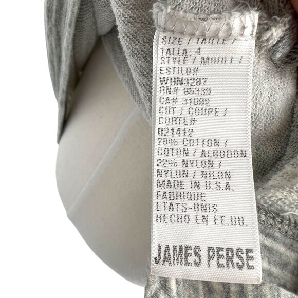 James Perse Striped Relaxed Fit Tunic Top Gray White Size XL 4 - Picture 8 of 10